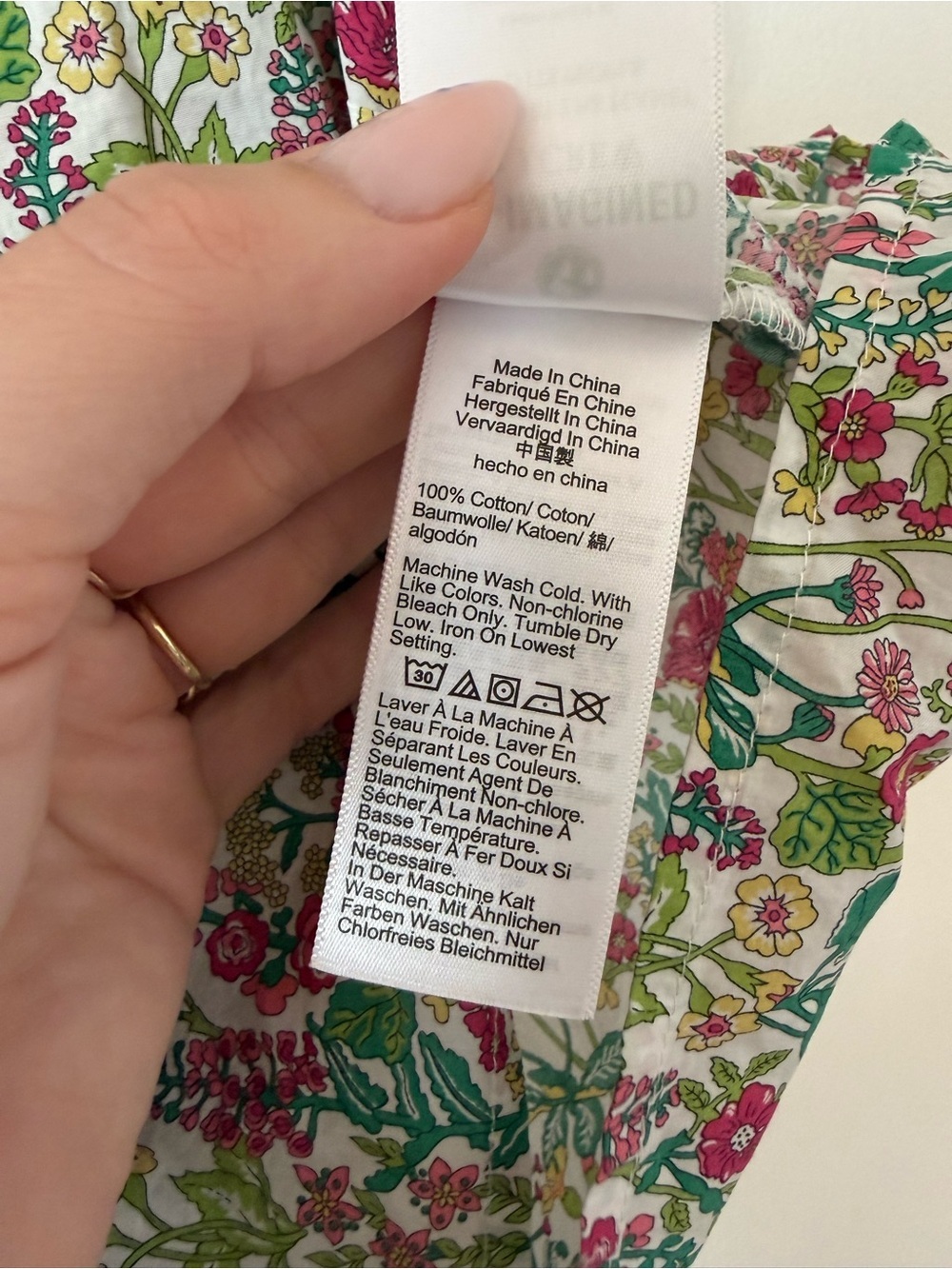 J. Crew Fleur Top in Liberty Fabric—Pink & Green - Picture 5 of 6